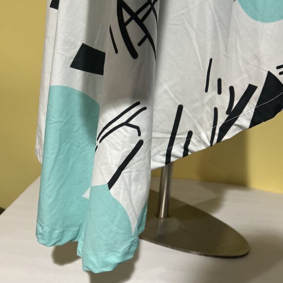 Art To Wear Cupcake International Memphis Abstract L 100% Cotton Jacket Shirt - Picture 12 of 16